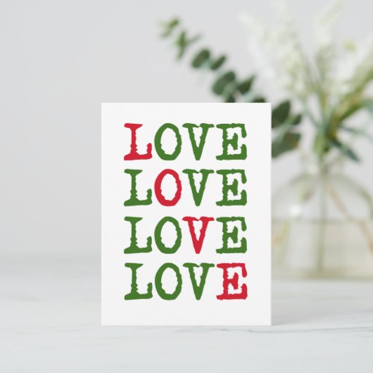 Liebe Feiertagspostkarte (Stehend Vorderseite)