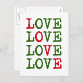 Liebe Feiertagspostkarte (Vorne/Hinten)