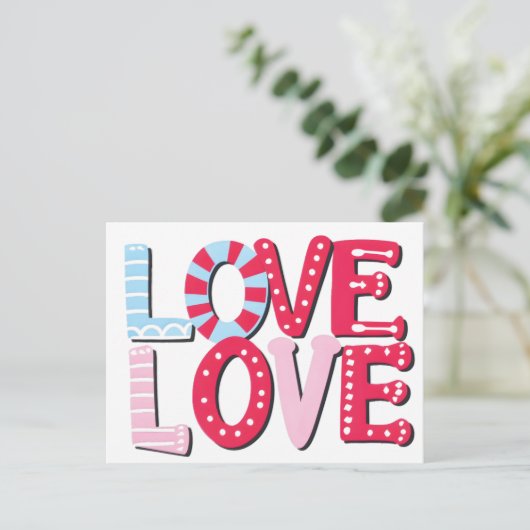 Liebe Feiertagspostkarte (Stehend Vorderseite)