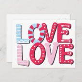 Liebe Feiertagspostkarte (Vorne/Hinten)