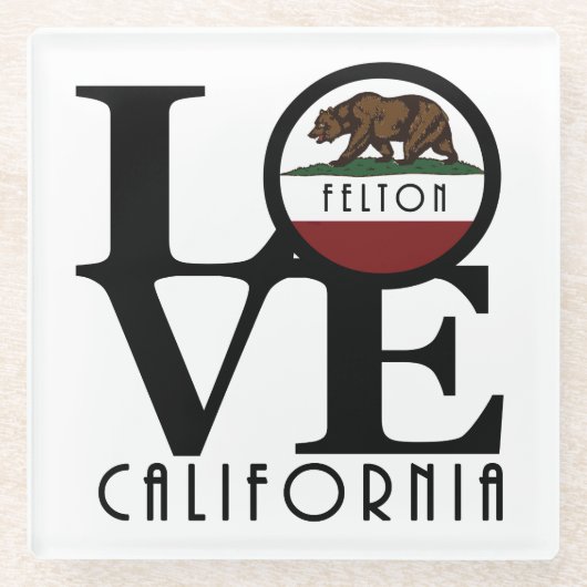LIEBE Felton California Glasuntersetzer (Vorderseite)