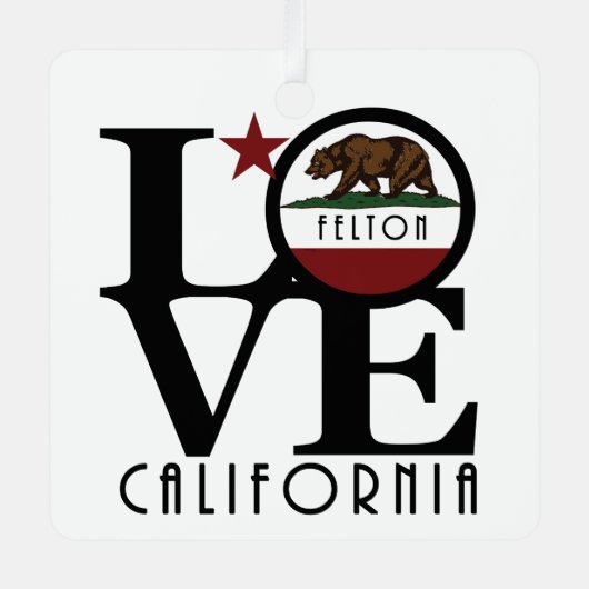 LIEBE Felton California Ornament Aus Metall (Vorderseite)