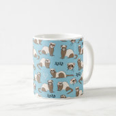 Liebe Ferrets - Blue Coffee Tasse (VorderseiteRechts)