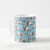 Liebe Ferrets - Blue Coffee Tasse (Vorderseite Links)