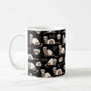 Liebe Ferrets - Schwarz Kaffeetasse