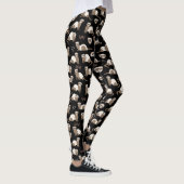 Liebe Ferrets - Schwarz Leggings (Rechts)