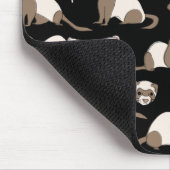 Liebe Ferrets - Schwarz Mousepad (Ecke)