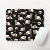 Liebe Ferrets - Schwarz Mousepad (Mit Mouse)