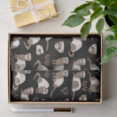 Liebe Ferrets - Schwarz Seidenpapier (Geschenk)