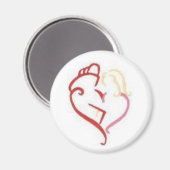 Liebe Feuer Magnet (Vorderseite/Rückseite)