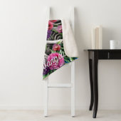 Liebe Feurfarbene Blumenskelette Sherpadecke (Beispiel)