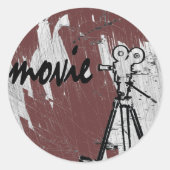 Liebe Filmaufkleber Runder Aufkleber (Vorderseite)