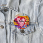 Liebe findet einen Weg Herz Inspiration Hoffnung l Button (Beispiel)