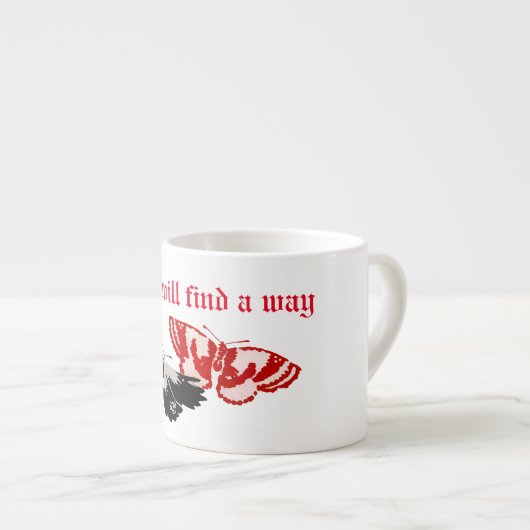 Liebe findet Weg Espressotasse (Vorderseite Rechts)