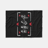 Liebe Finger Sign Language Asl Valentinstag Gesche Fleecedecke (Vorderseite (Horizontal))