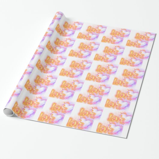 Liebe Fire Design Geschenkpapier (Ungerollt)