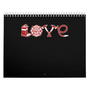 Liebe Firefighter-Valentinstag Ehefrau des Feuer Kalender