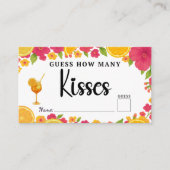 Liebe First Spritz Guess Wie viele Kisses Bridal Begleitkarte (Vorderseite)