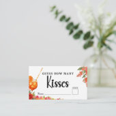 Liebe First Spritz Guess Wie viele Kisses Bridal Begleitkarte (Stehend Vorderseite)