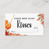 Liebe First Spritz Guess Wie viele Kisses Bridal Begleitkarte (Vorderseite)