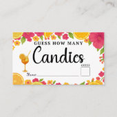 Liebe First Spritz rächen, wie viele Candies Brida Begleitkarte (Vorderseite)