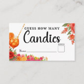 Liebe First Spritz rächen, wie viele Candies Brida Begleitkarte (Vorderseite)