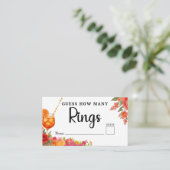 Liebe First Spritz rächen, wie viele Rings Bridal Begleitkarte (Stehend Vorderseite)