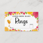 Liebe First Spritz rächen, wie viele Rings Bridal Begleitkarte (Vorderseite)