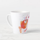 Liebe "Fisch und Wurm" Latte Tasse - Benutzerdefin (Linke Ecke)
