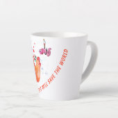 Liebe "Fisch und Wurm" Latte Tasse - Benutzerdefin (Rechte Ecke)