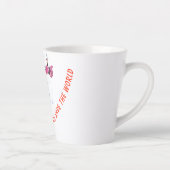 Liebe "Fisch und Wurm" Latte Tasse - Benutzerdefin (Rechts)