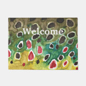 Liebe Fischerei Braune Forellenhaut Fußmatte (Vorderseite)