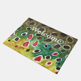 Liebe Fischerei Braune Forellenhaut Fußmatte