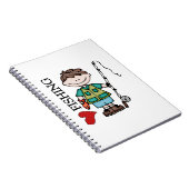 Liebe-Fischerei des Brown-Haar-Jungen-I Notizblock (Rechte Seite)