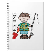 Liebe-Fischerei des Brown-Haar-Jungen-I Notizblock (Vorderseite)