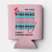 Liebe FISCHEREIteam Kneipe Pink Dosenkühler (Rückseite)