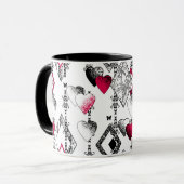 Liebe, Fischernetz, Patchwork Tasse (Vorderseite Links)