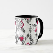 Liebe, Fischernetz, Patchwork Tasse (VorderseiteRechts)