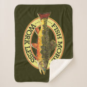 Liebe Fischfang? Fang eine Bachforelle Sherpadecke (Vorderseite)