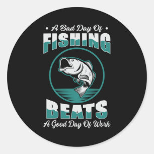 Liebe Fischfang Fischerei Fisch Funny Gift Runder Aufkleber