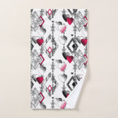 Liebe, Fischnetz, Flickwerk Badhandtuch Set (Handtuch)
