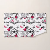 Liebe, Fischnetz, Flickwerk Badhandtuch Set (Handtuch)