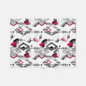 Liebe, Fischnetz, Flickwerk Fleecedecke (Vorderseite (Horizontal))