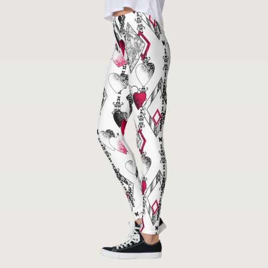 Liebe, Fischnetz, Flickwerk Leggings (Links)