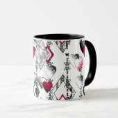 Liebe, Fischnetz, Flickwerk Tasse (VorderseiteRechts)