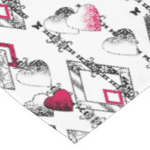 Liebe, Fischnetz, Flickwerk Tischdecke (Schrägansicht)