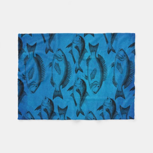 Liebe, Fishermans zu fischen Vintag Fleecedecke (Vorderseite (Horizontal))