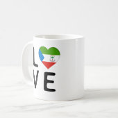 Liebe - Flag für äquatoriale Guinea Kaffeetasse (Vorderseite Links)