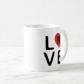 Liebe - Flagge Albaniens Kaffeetasse (VorderseiteRechts)