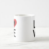 Liebe - Flagge Albaniens Kaffeetasse (Mittel)